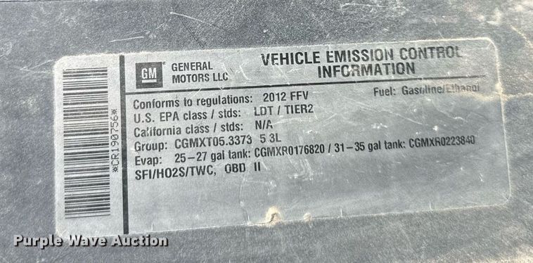 image for item DO4952 2012 Chevrolet Tahoe Police  SUV