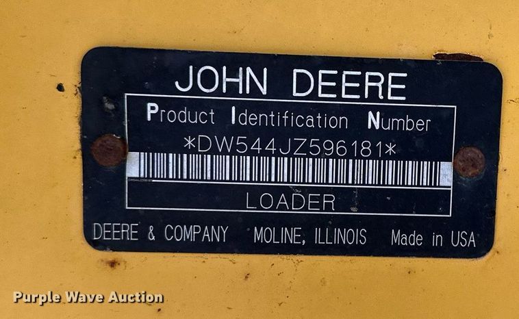 image for item DO4989 2005 John Deere 544J  wheel loader