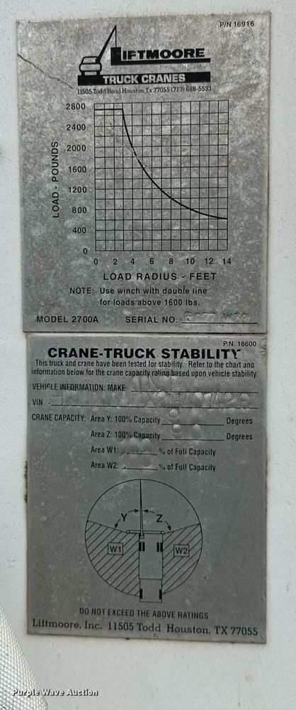 image for item DP3092 2002 International 4300  utility / service truck