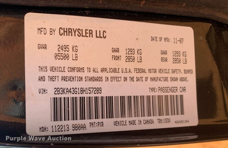 image for item DP8636 2008 Dodge Charger