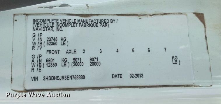 image for item DP8643 2014 International ProStar 113  semi truck