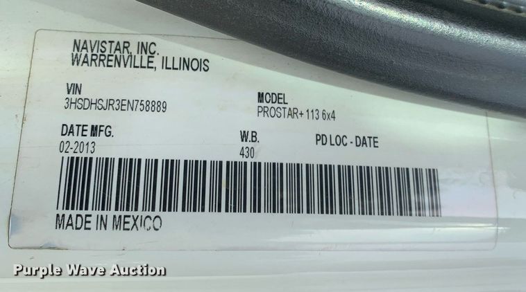 image for item DP8643 2014 International ProStar 113  semi truck