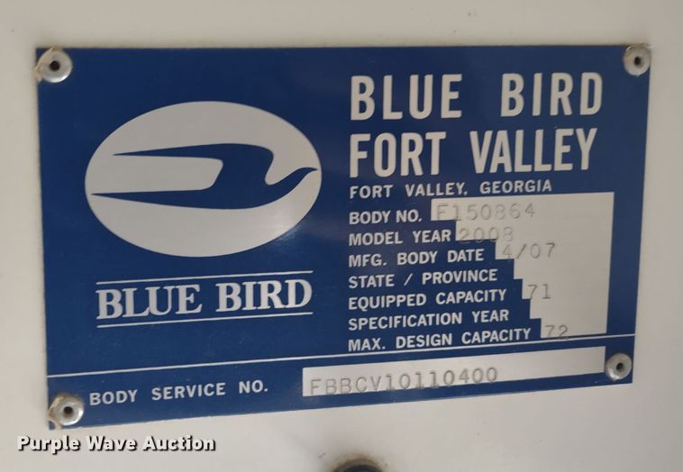 image for item DR8171 2008 Blue Bird Vision  school bus