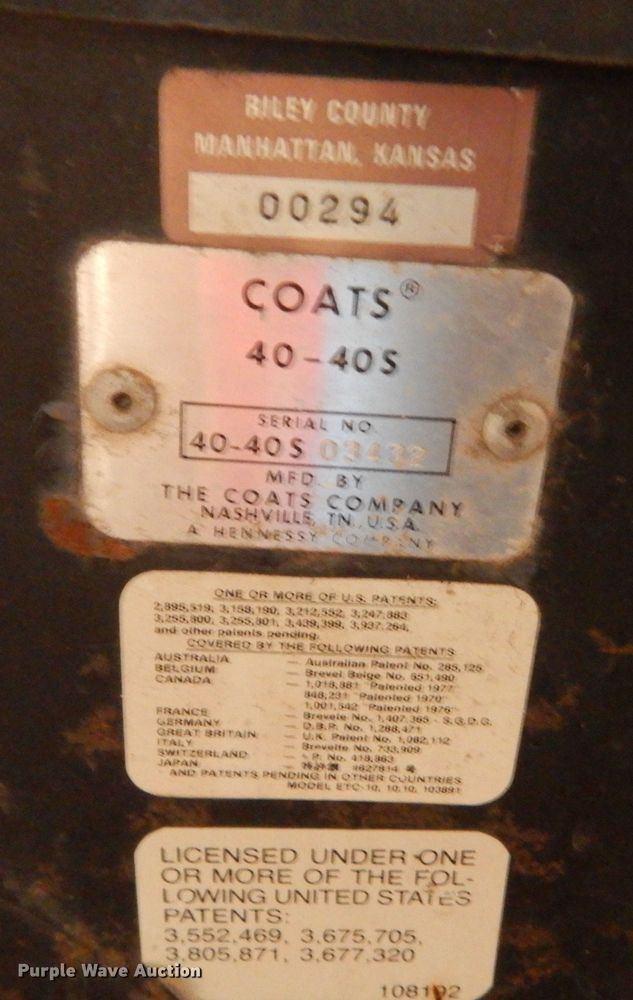 image for item IB9826 Coats 40-40SA  tire machine