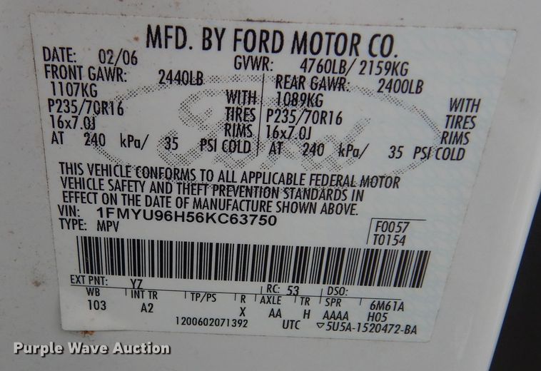 image for item IB9857 2006 Ford Escape Hybrid  SUV