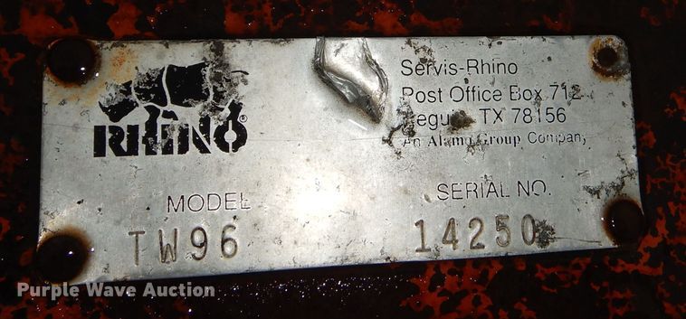 image for item IB9985 Rhino TW96  rotary mower