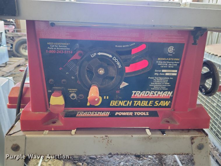 image for item JO9089 Tradesman  table saw