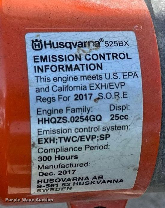 image for item KL9096 2017 Husqvarna 525BX  leaf blower