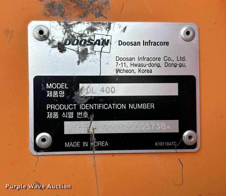 image for item KL9099 2008 Doosan DL400  wheel loader