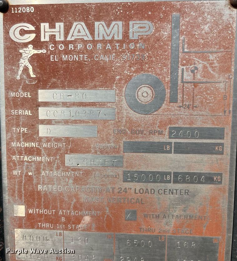 image for item LA9931 Champ CB80  forklift