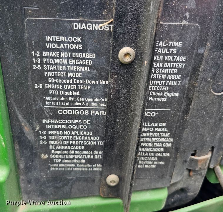 image for item LE9395 John Deere Z830A  ZTR lawn mower