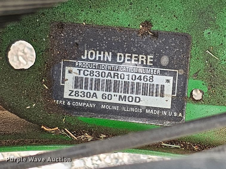 image for item LE9395 John Deere Z830A  ZTR lawn mower