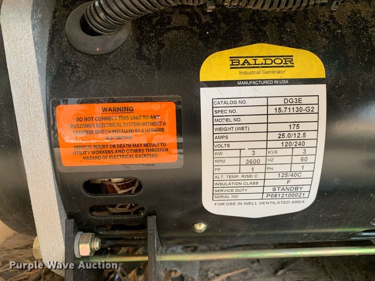image for item LH9601 Baldor DG3E  generator