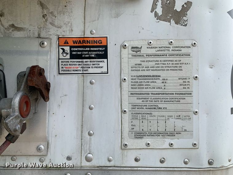 image for item LH9618 2006 Wabash  refrigerated van trailer