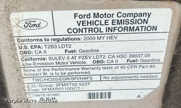 image for item LI9667 2009 Ford Escape Hybrid  SUV