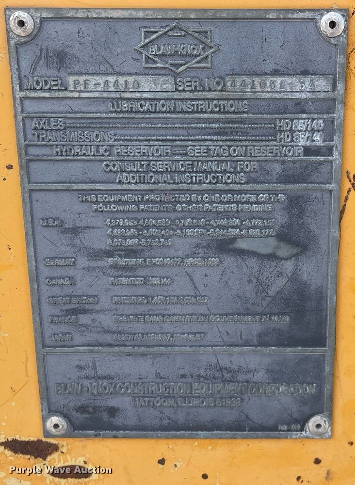 image for item LJ9640 2014 Blaw Knox PF-4410  paver