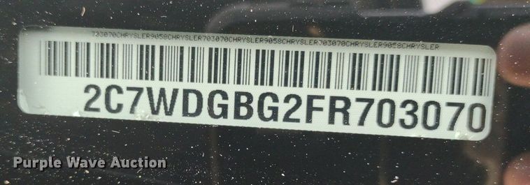 image for item LL9063 2015 Dodge Grand Caravan  handicap accessible van