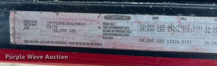 image for item LN9203 1994 Freightliner FLD120  pumper fire truck