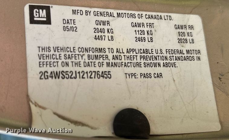 image for item LR9761 2002 Buick Century