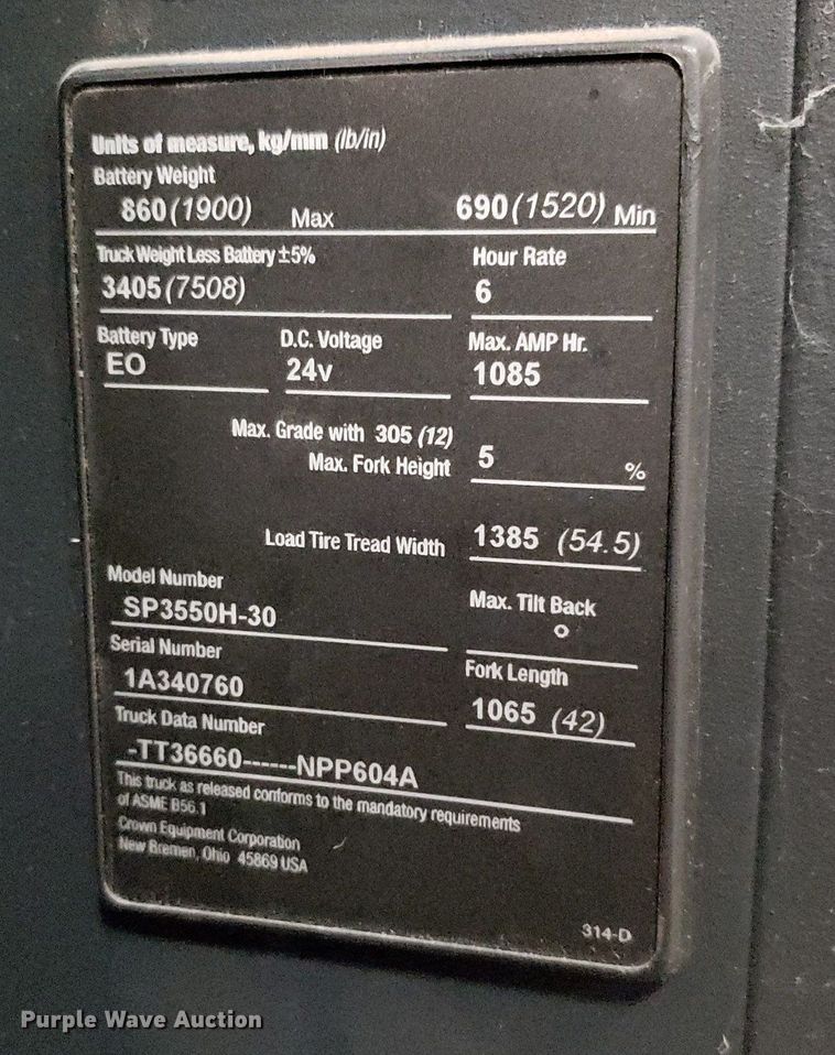 image for item LT9737 Crown SP  order picker