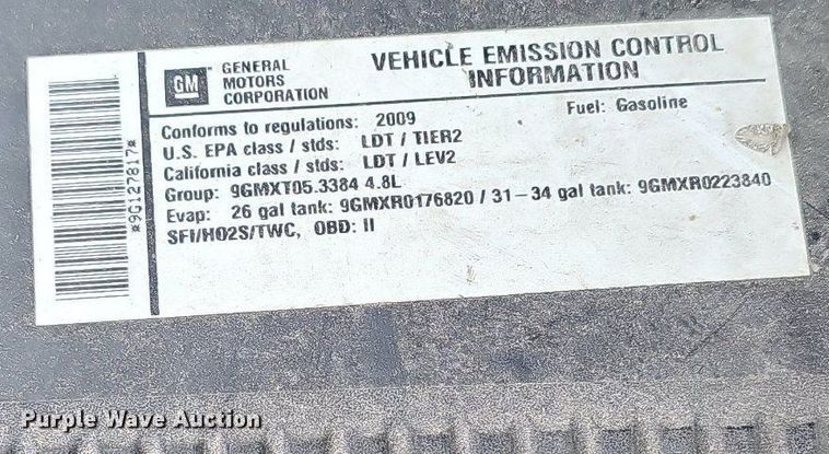 image for item LW9601 2009 GMC Sierra 1500  Crew Cab pickup truck