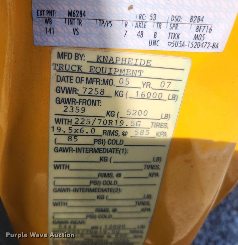 image for item LX9540 2008 Ford F450 Super Duty  dump truck