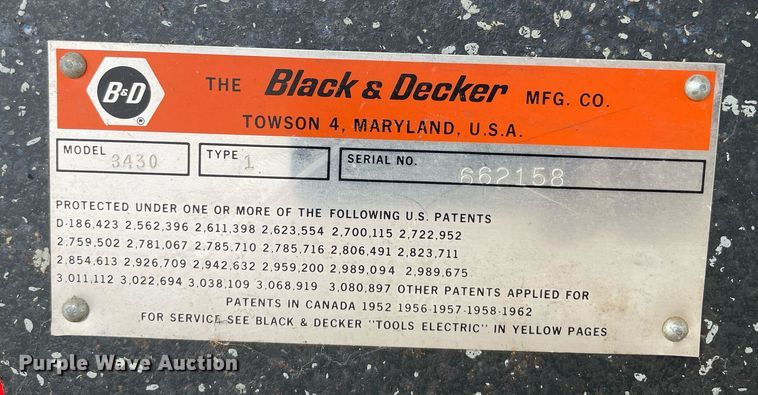 image for item LY9596 Black and Decker 3430  radial arm saw