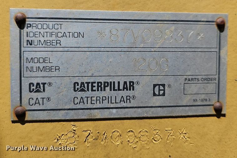 image for item MC9024 1994 Caterpillar 120G  motor grader