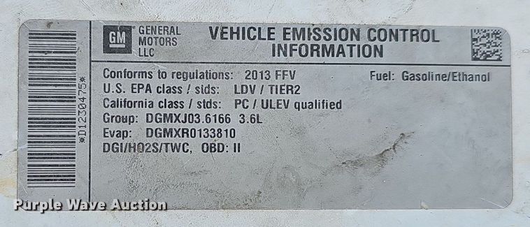 image for item MC9025 2013 Chevrolet Impala Police