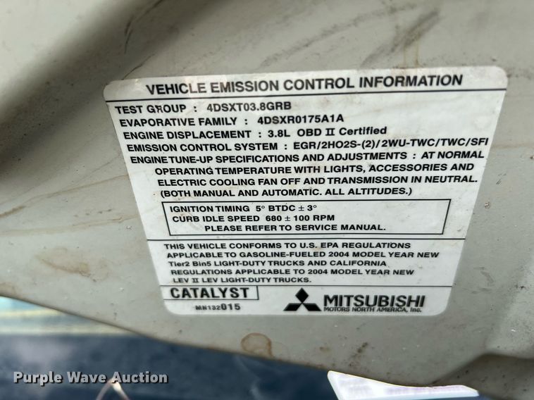 image for item MF9937 2004 Mitsubishi Endeavor  SUV