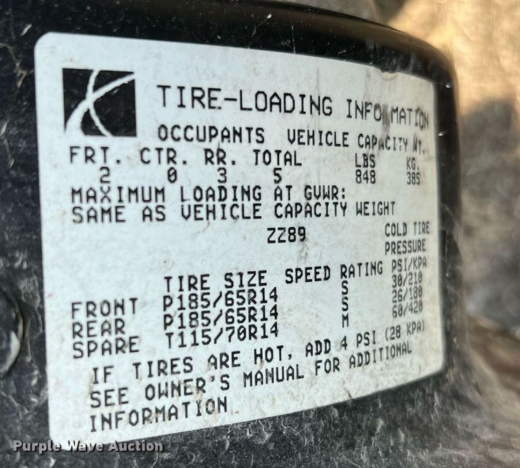 image for item MF9938 2001 Saturn SL1