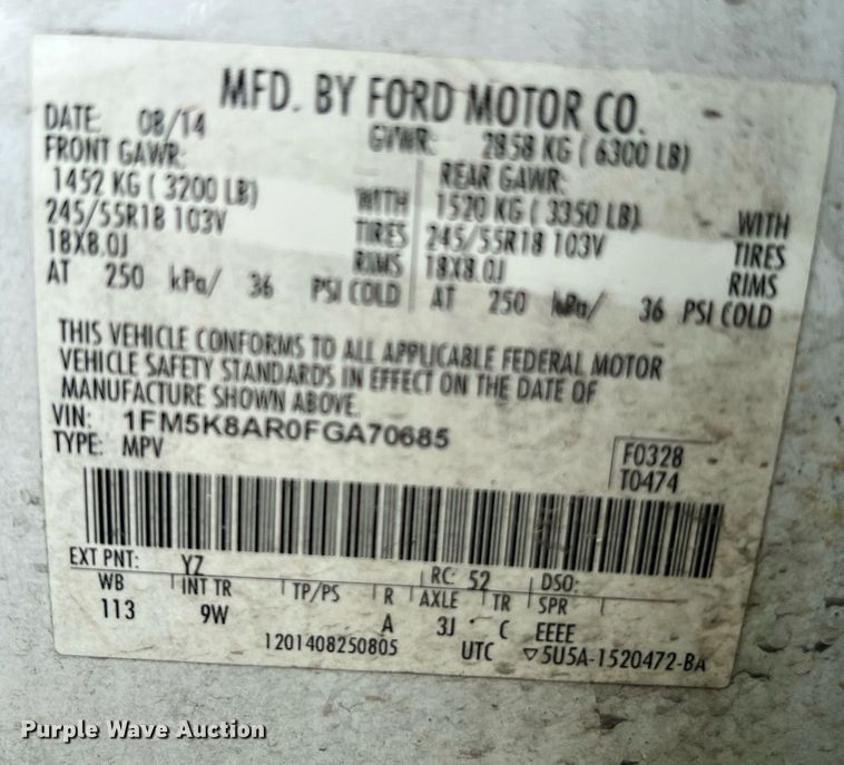 image for item MF9940 2015 Ford Explorer Police Interceptor  SUV