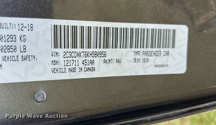 image for item MF9942 2019 Dodge Charger Police