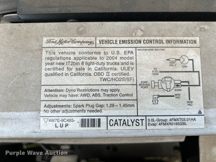 image for item MF9943 2004 Ford Ranger  pickup truck