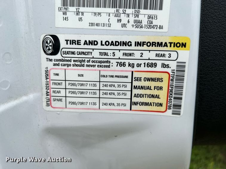 image for item MF9944 2014 Ford F150  SuperCrew pickup truck