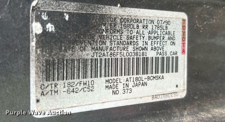 image for item MF9952 1990 Toyota Celica