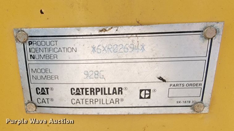 image for item ML9346 2001 Caterpillar 928G  wheel loader