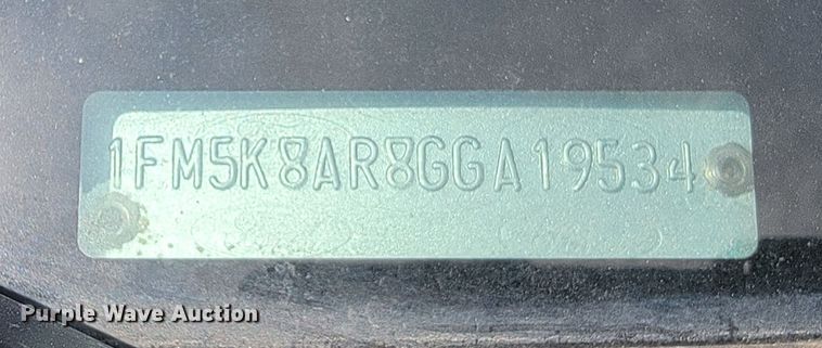 image for item ML9356 2016 Ford Explorer Police Interceptor  SUV