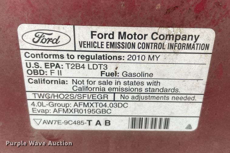 image for item MM9477 2010 Ford Explorer  SUV