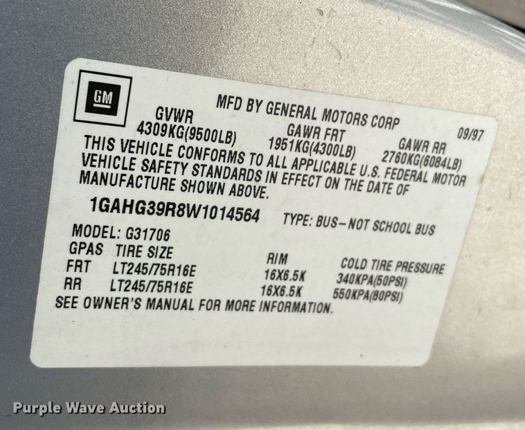 image for item MM9478 1998 Chevrolet Express  van