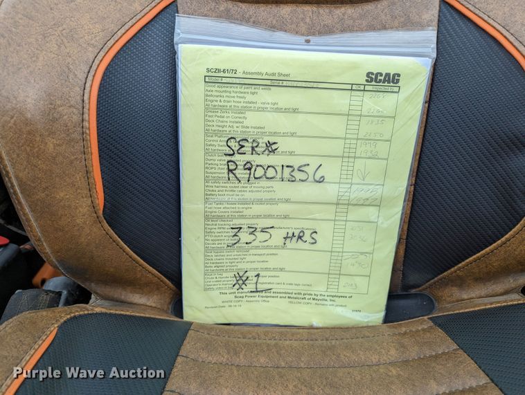 image for item MO9016 Scag SMCZ-61V  ZTR lawn mower