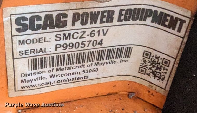 image for item MO9016 Scag SMCZ-61V  ZTR lawn mower