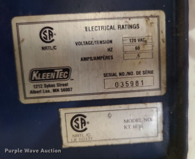 image for item MX9767 KleenTec  parts washer