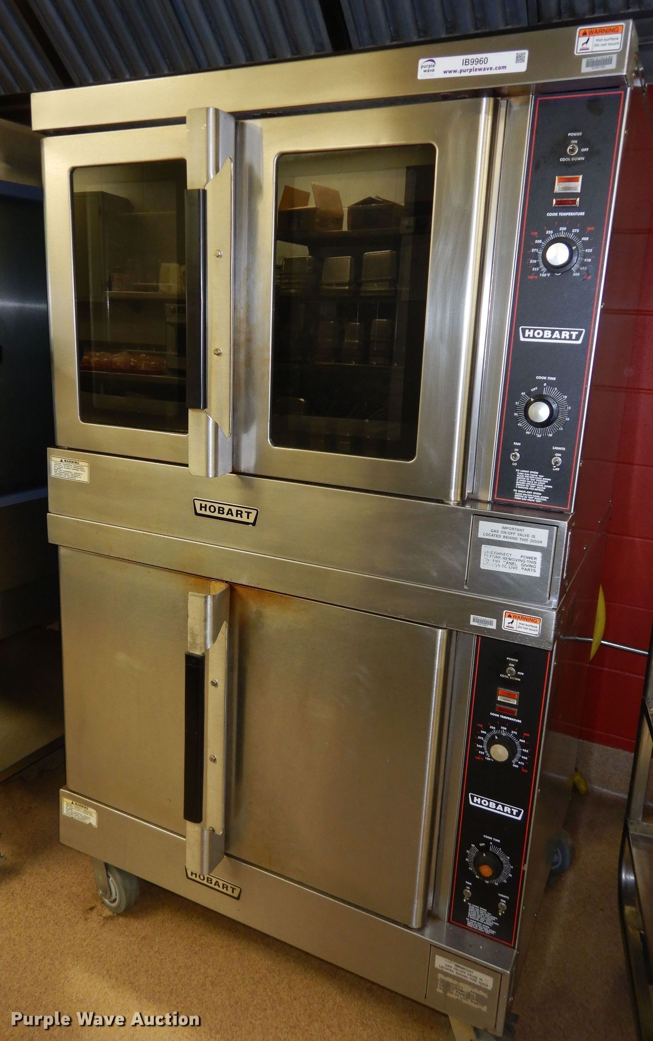 Hobart HGC40 double stack oven in Overland Park, KS Item IB9960 sold