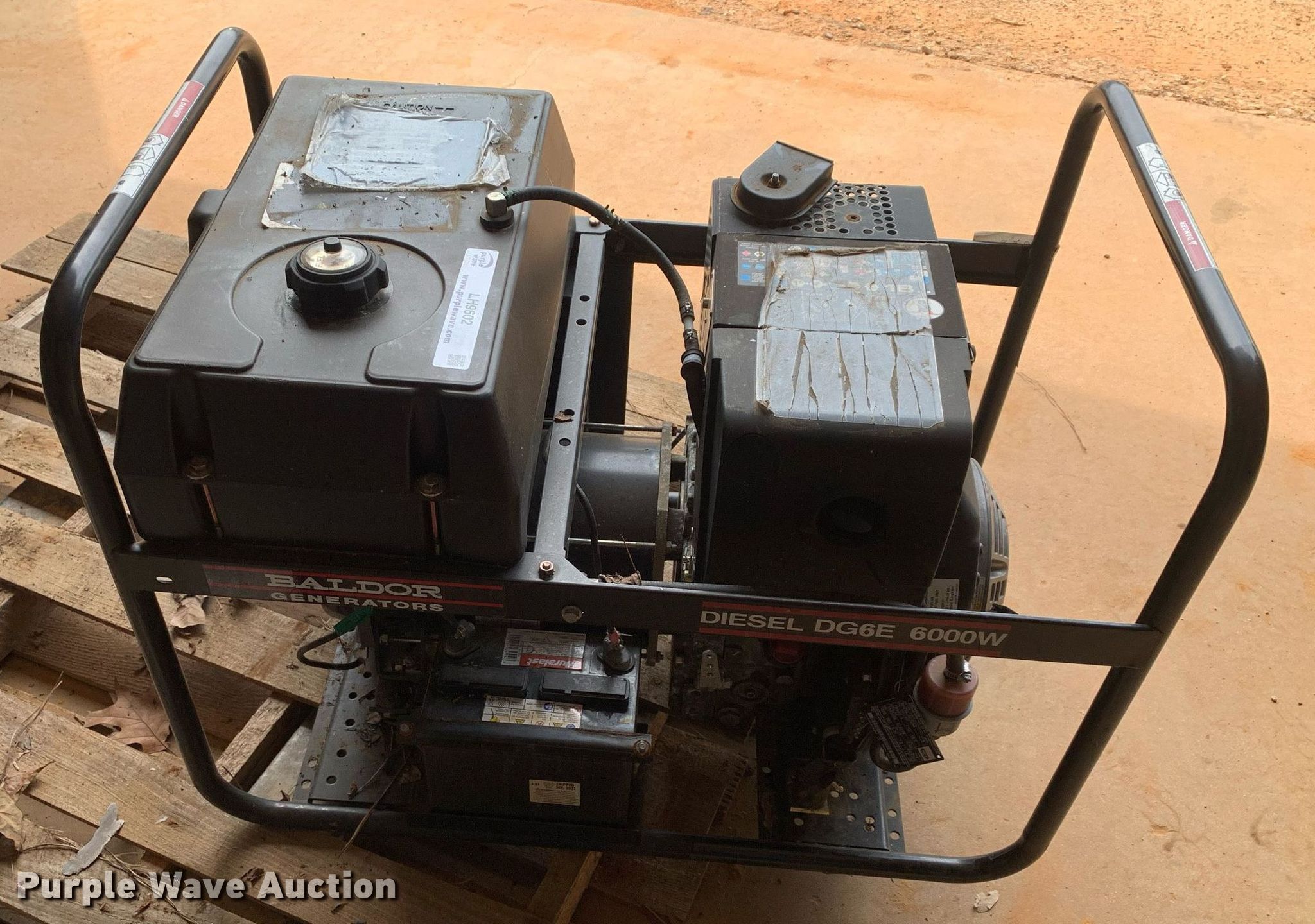 Baldor DG6E 6000 watt diesel generator in Henderson, TX Item LH9602