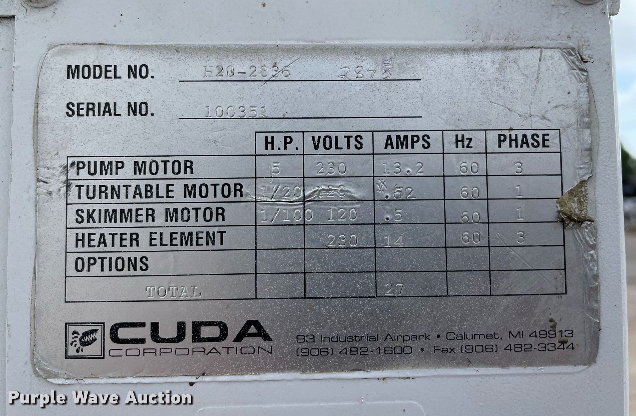 Cuda H202848 parts washer in Hutchinson, KS Item LY9545 sold