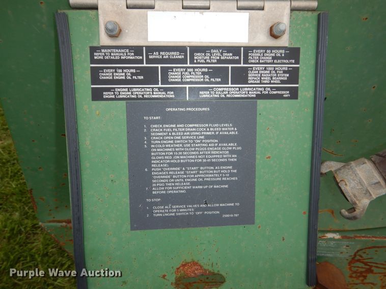 image for item DK1908 Sullair 185DPQ-JD  air compressor