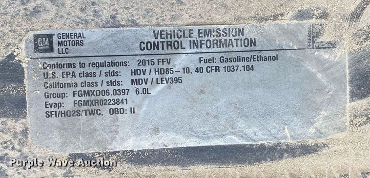 image for item DL7226 2015 Chevrolet Silverado 2500HD  Crew Cab pickup truck