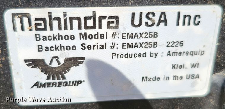 image for item DO4397 2016 Mahindra eMax 25S  MFWD tractor