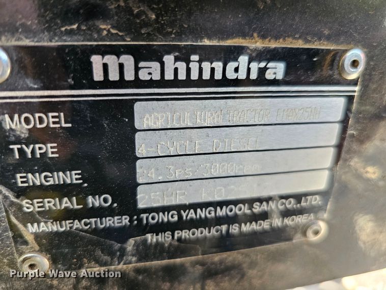 image for item DO4397 2016 Mahindra eMax 25S  MFWD tractor